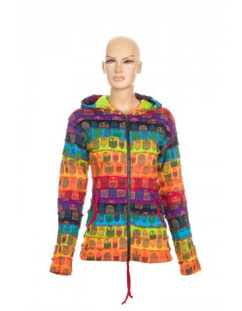 Bluza bawełniana TĘCZOWE SOWY (PN 119)