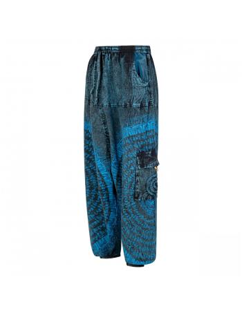 SPODNIE SZARAWARY WYKONANE W NEPALU "EVEREST ELEGANCE TROUSERS" (LKT 07 BL)